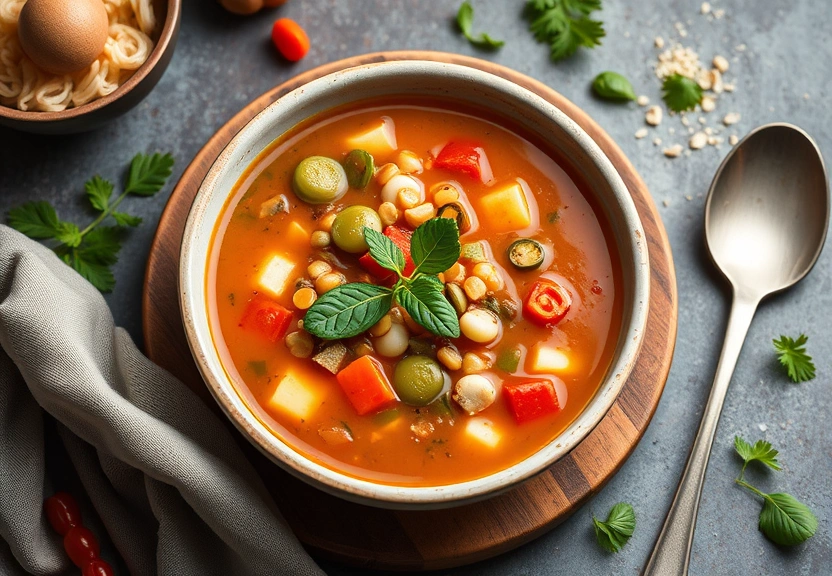 Representação visual de Descubra a Sopa de Legumes Favorita de Gisele Bündchen: Menos de 200 Calorias e Ideal para Emagrecer!