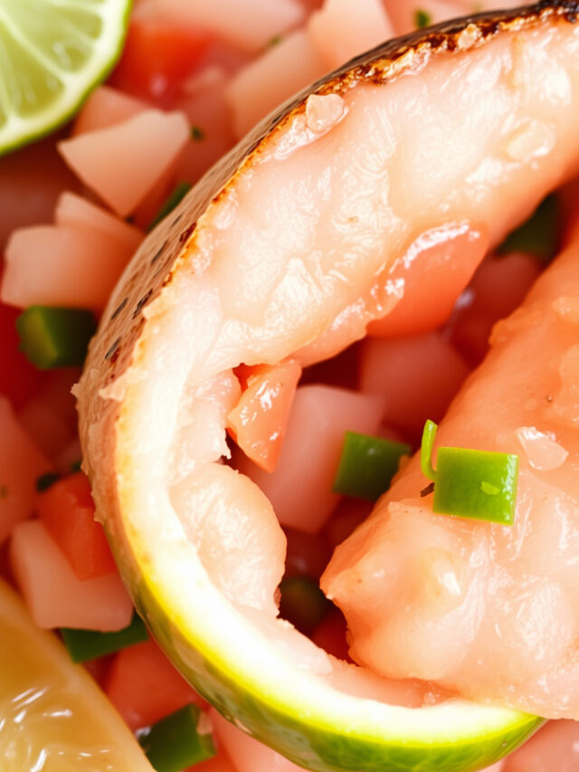 Ceviche de Salmão com Molho de Caju