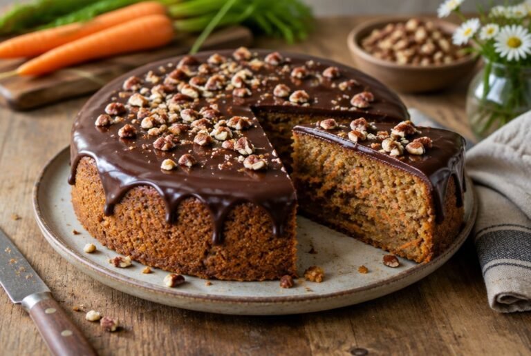 Bolo de Cenoura com Cobertura de Chocolate Amargo: Versão Fit