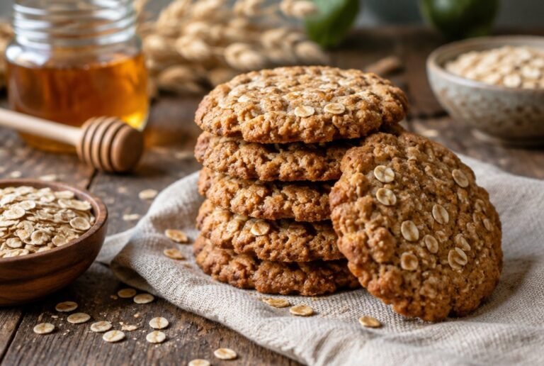 Cookies Integrais de Aveia e Mel: Lanche Saudável e Fit