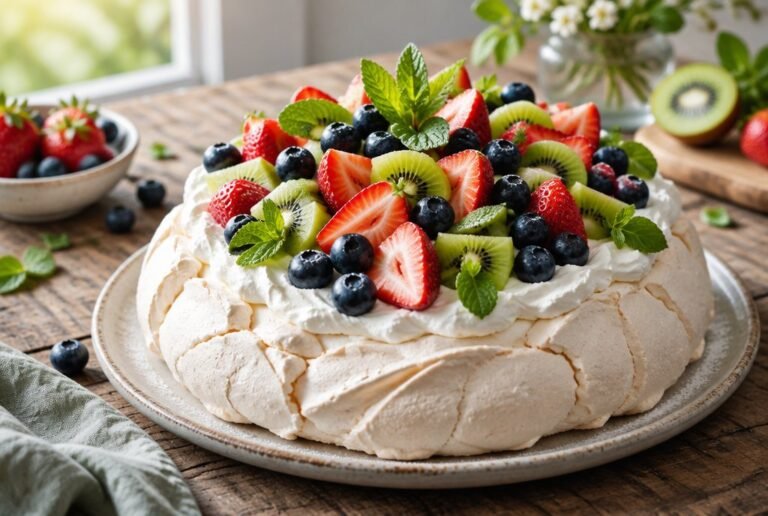 Pavlova Fit com Frutas Frescas: Sobremesa Leve e Aérea
