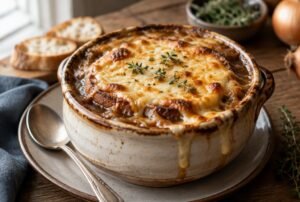 Sopa de Cebola Gratinada: Clássico Francês com Queijo Gruyère
