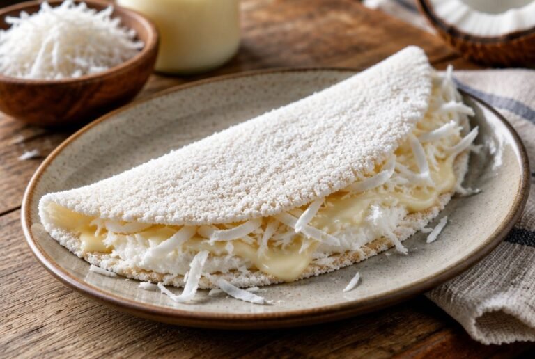 Tapioca com Recheio de Coco e Leite Condensado: Tapioca Doce - Como Fazer com Recheio de Coco e Leite Condensado