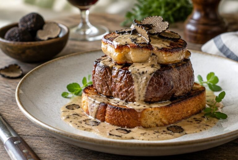 Tournedos Rossini: Medalhão de Carne com Foie Gras