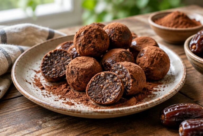 Trufas de Cacau e Tâmaras: Sobremesa Fit Sem Açúcar